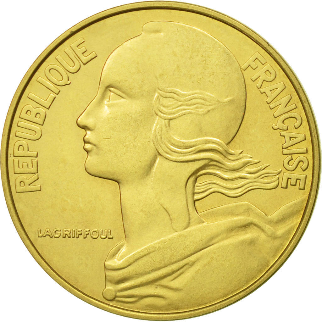 Coin, France, Marianne, 20 Centimes, 1975, Paris, MS(63), Aluminum-Bronze