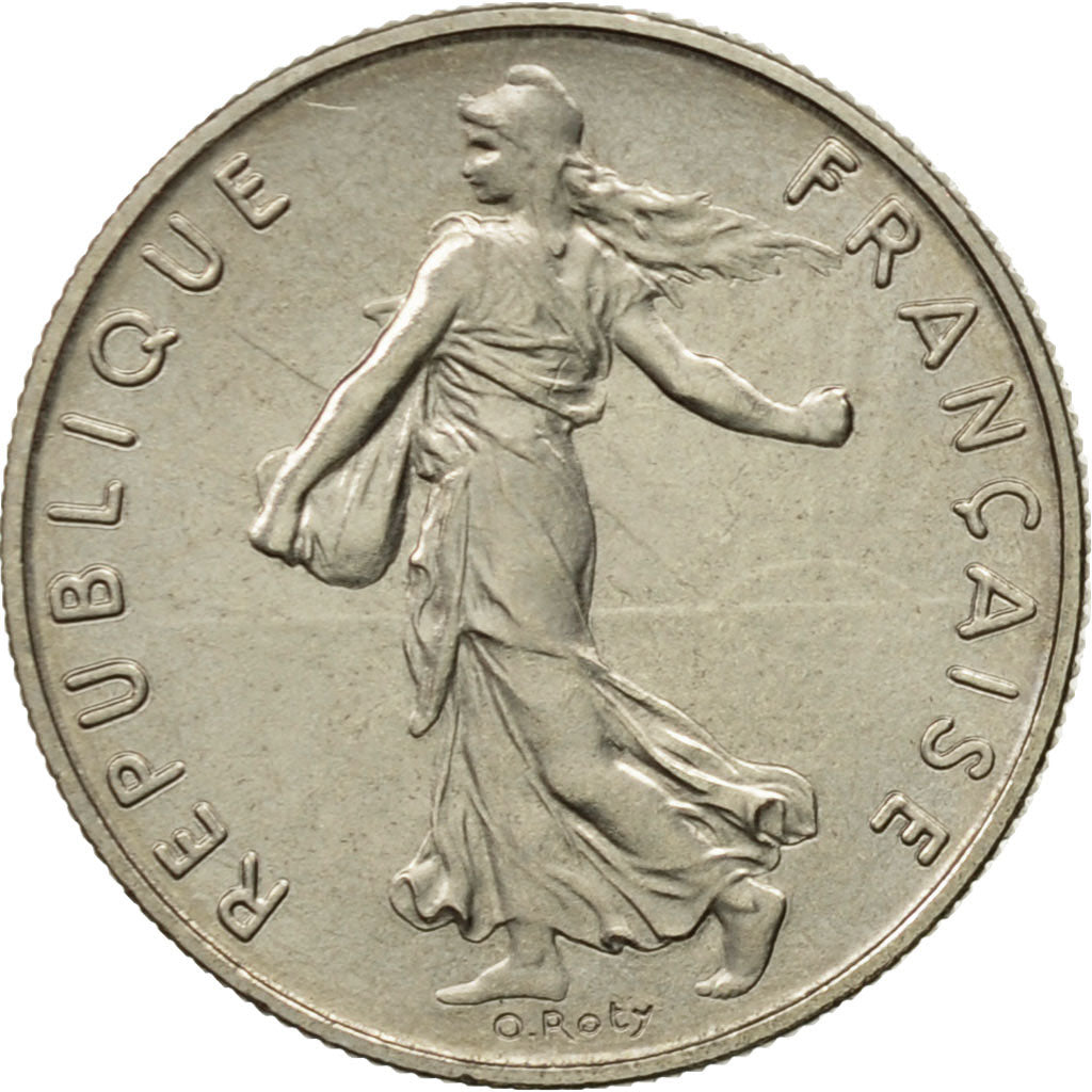 Coin, France, Semeuse, 1/2 Franc, 1975, Paris, MS(63), Nickel, KM:931.1