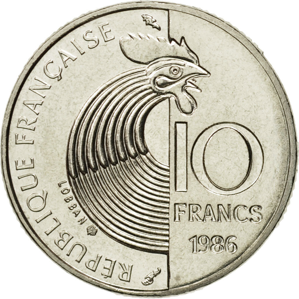 Coin, France, Schumann, 10 Francs, 1986, Paris, MS(63), Nickel, KM:958