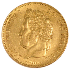 FRANCE, Louis-Philippe, 40 Francs, 1831, Paris, KM #747.1, AU(50-53), Gold,...