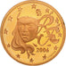 France, 2 Euro Cent, 2006, SPL, Copper Plated Steel, Gadoury:2, KM:1283