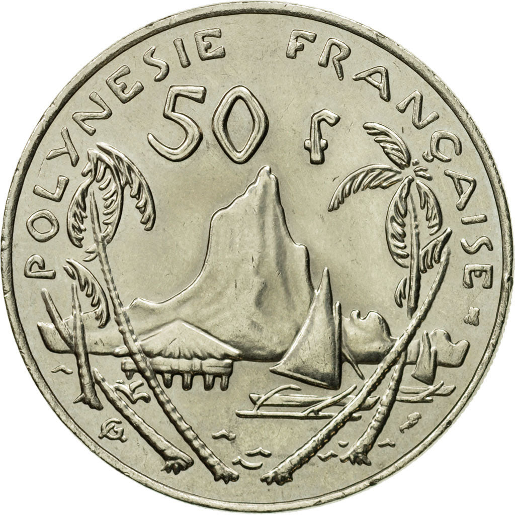 Coin, French Polynesia, 50 Francs, 1995, Paris, EF(40-45), Nickel, KM:13