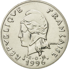 Coin, New Caledonia, 20 Francs, 1996, Paris, MS(63), Nickel, KM:12