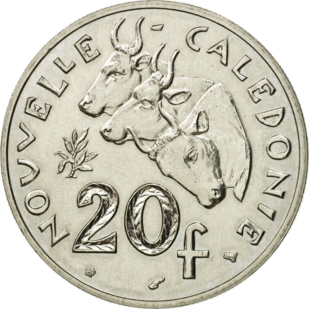 Coin, New Caledonia, 20 Francs, 1996, Paris, MS(60-62), Nickel, KM:12
