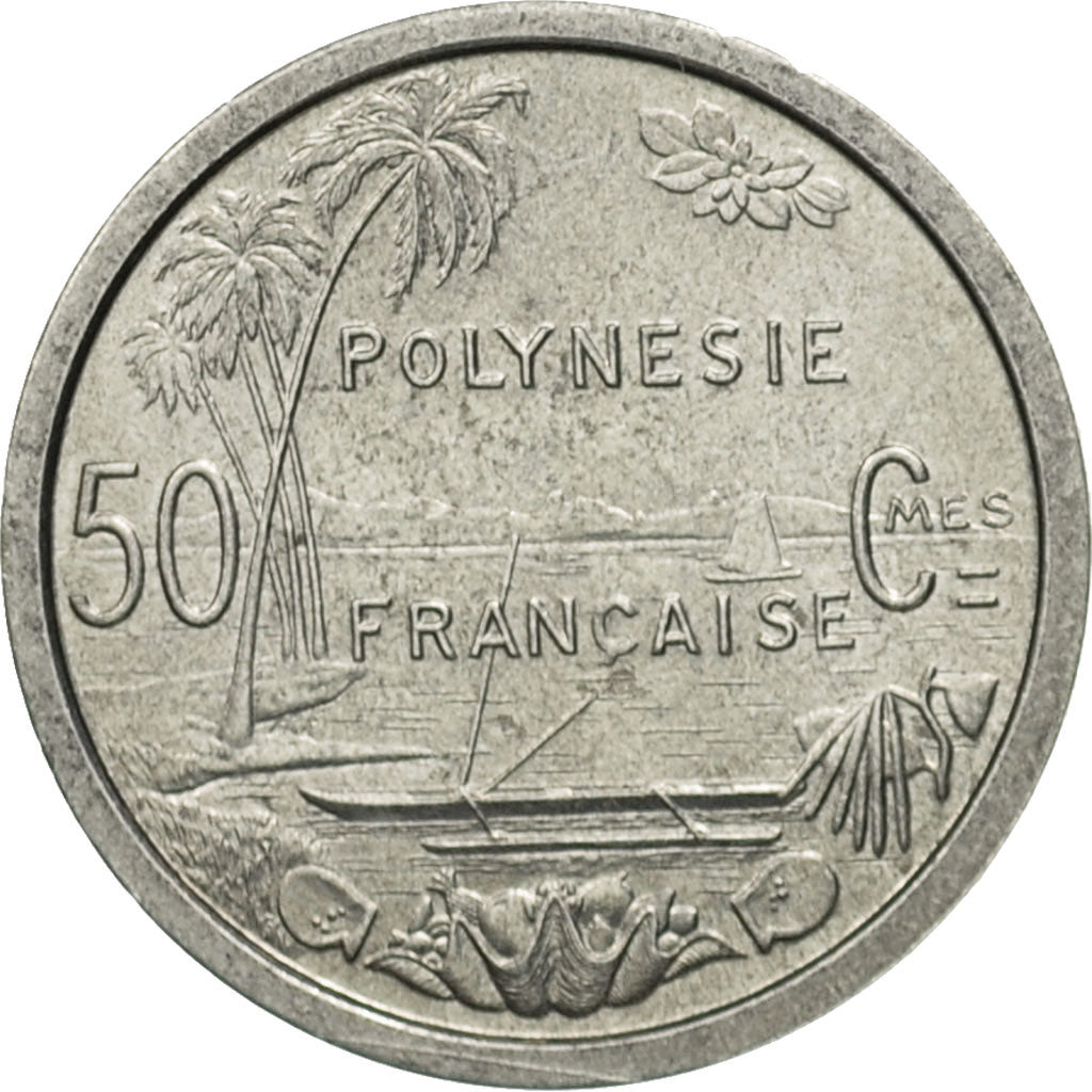 Coin, French Polynesia, 50 Centimes, 1965, MS(63), Aluminum, KM:1