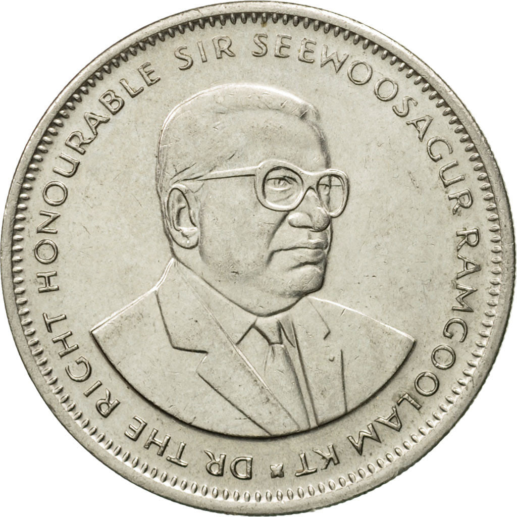 Coin, Mauritius, Rupee, 1997, AU(55-58), Copper-nickel, KM:55