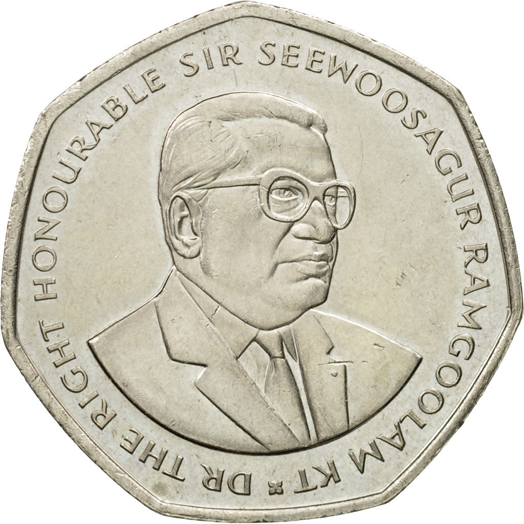 Coin, Mauritius, 10 Rupees, 1997, AU(55-58), Copper-nickel, KM:61