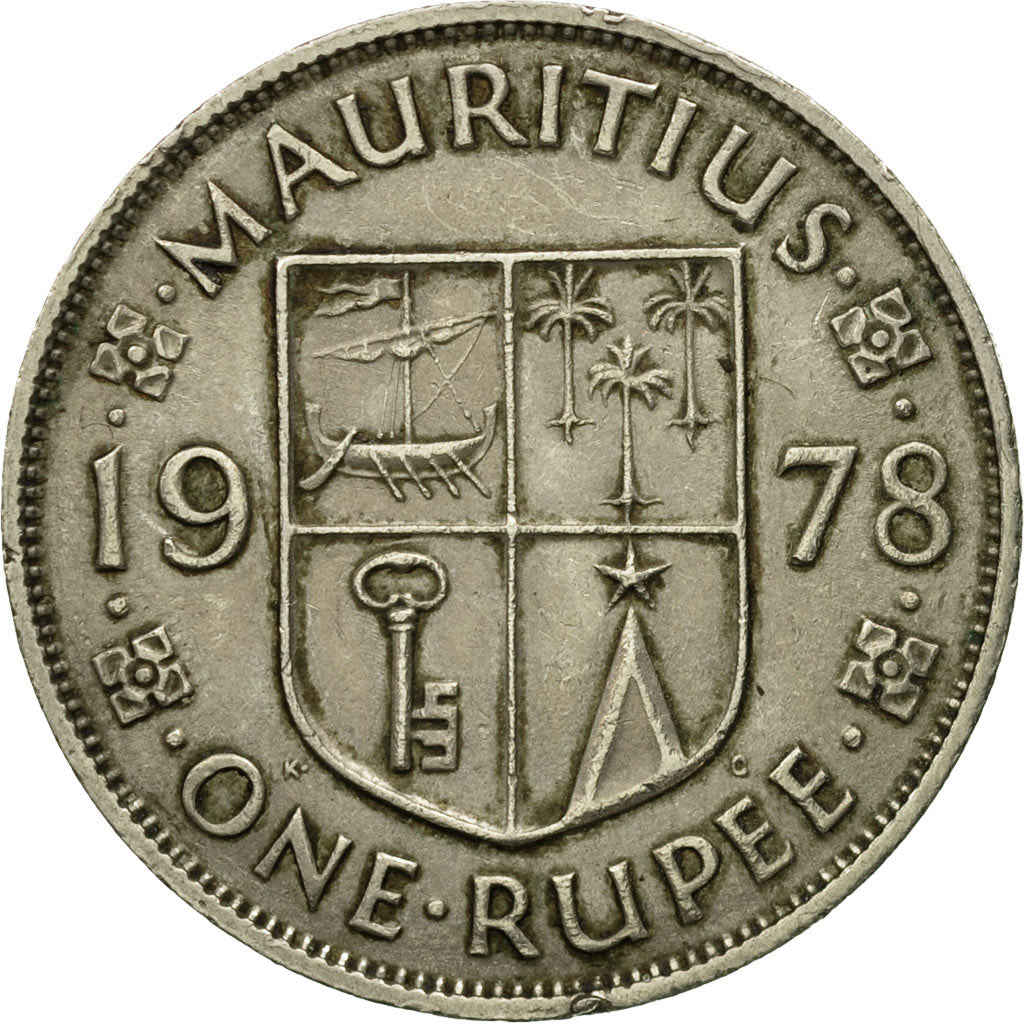 Coin, Mauritius, Elizabeth II, Rupee, 1978, VF(20-25), Copper-nickel, KM:35.1
