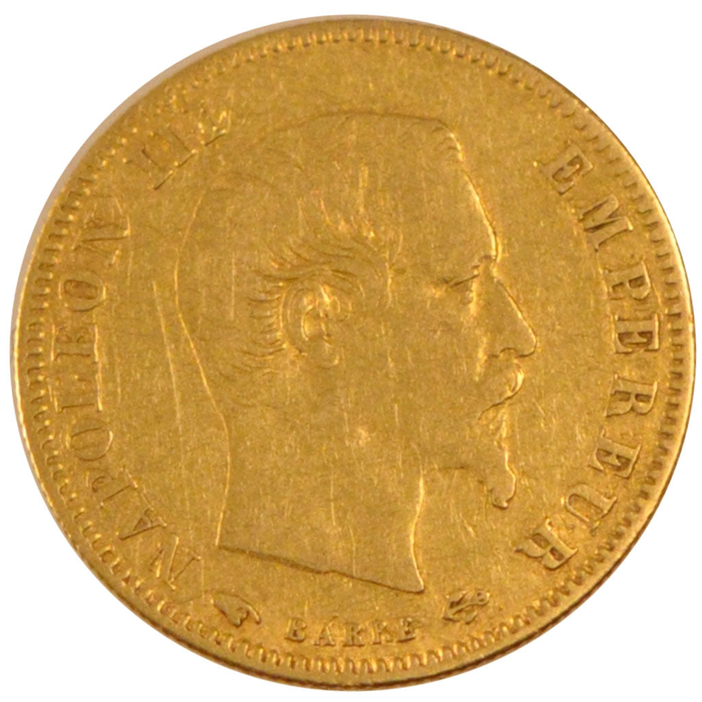 Francia, 5 Francs, 1856, Paris, BB, Oro, Gadoury:1001