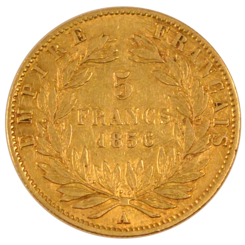 Francia, 5 Francs, 1856, Paris, BB, Oro, Gadoury:1001