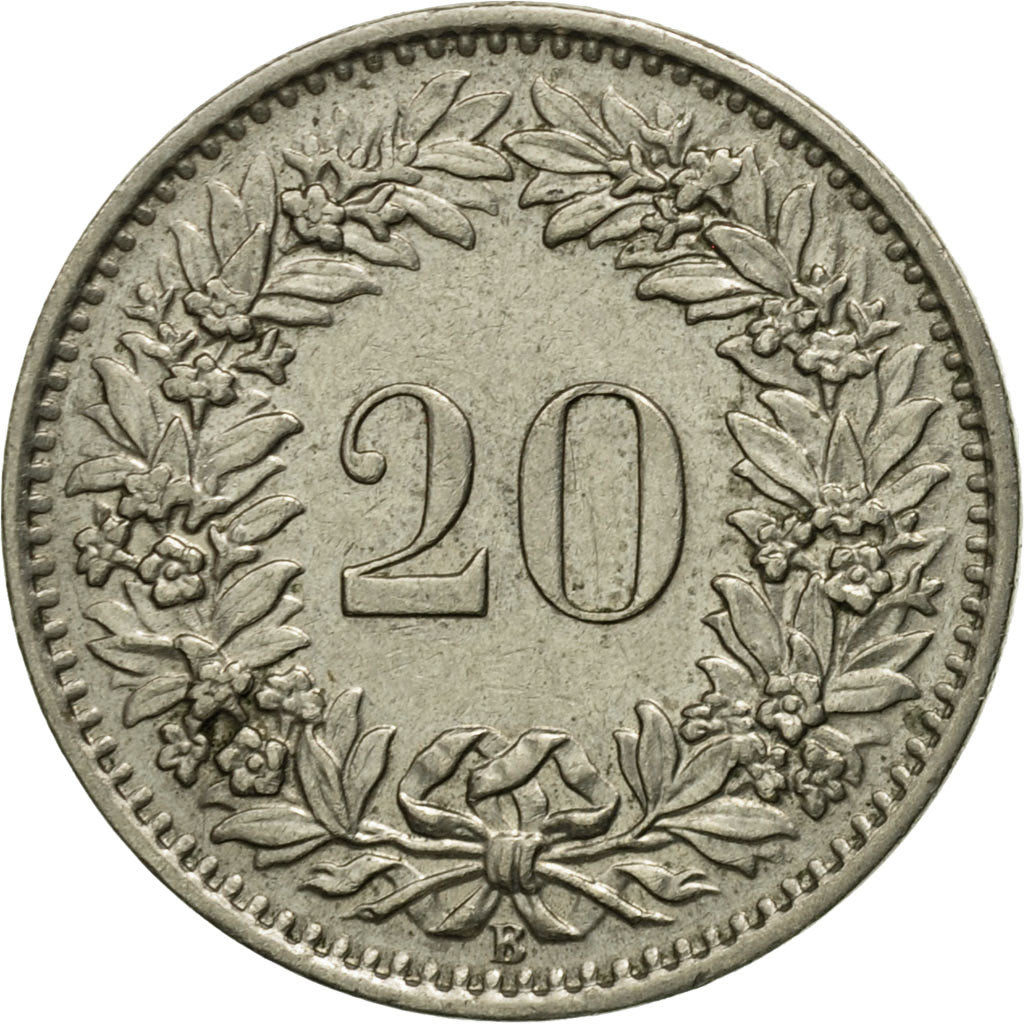 Monnaie, Suisse, 20 Rappen, 1967, Bern, TB+, Copper-nickel, KM:29a
