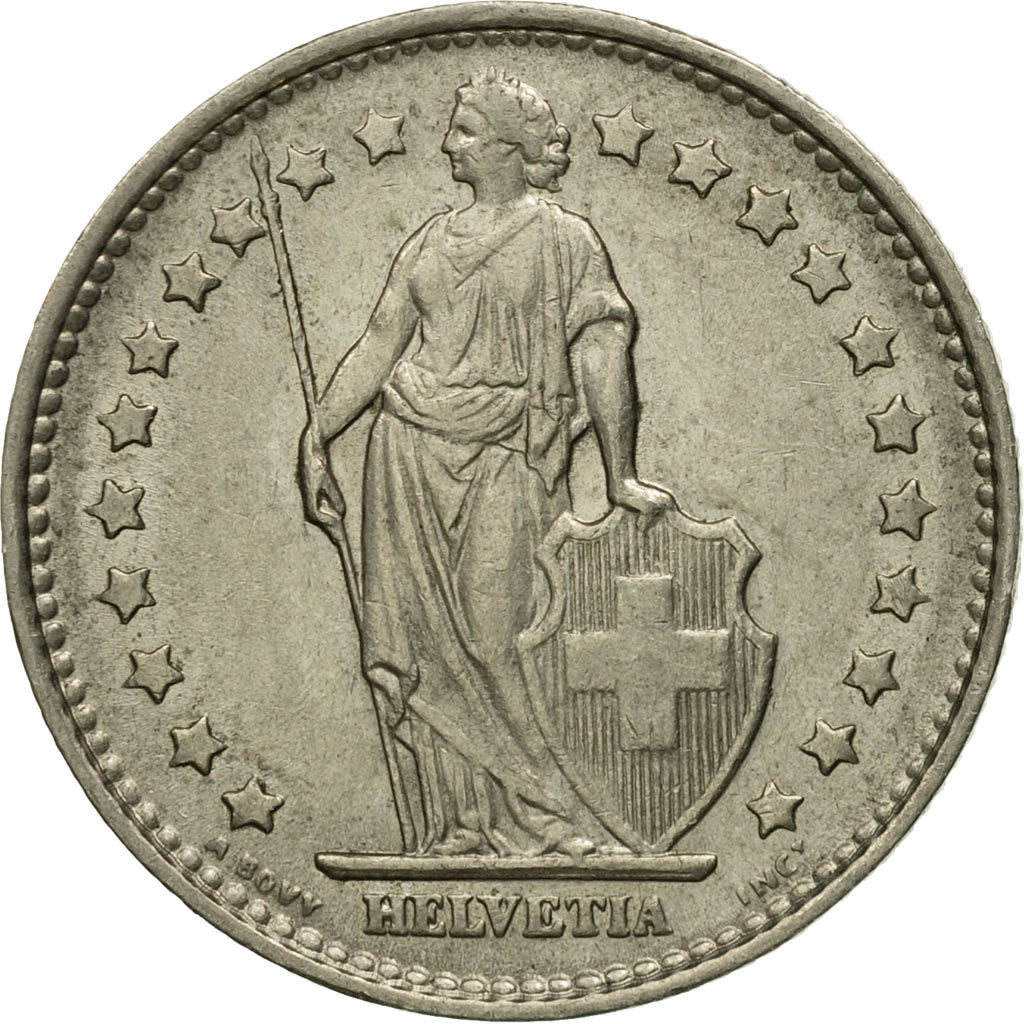 Coin, Switzerland, Franc, 1968, Bern, MS(60-62), Copper-nickel, KM:24a.1