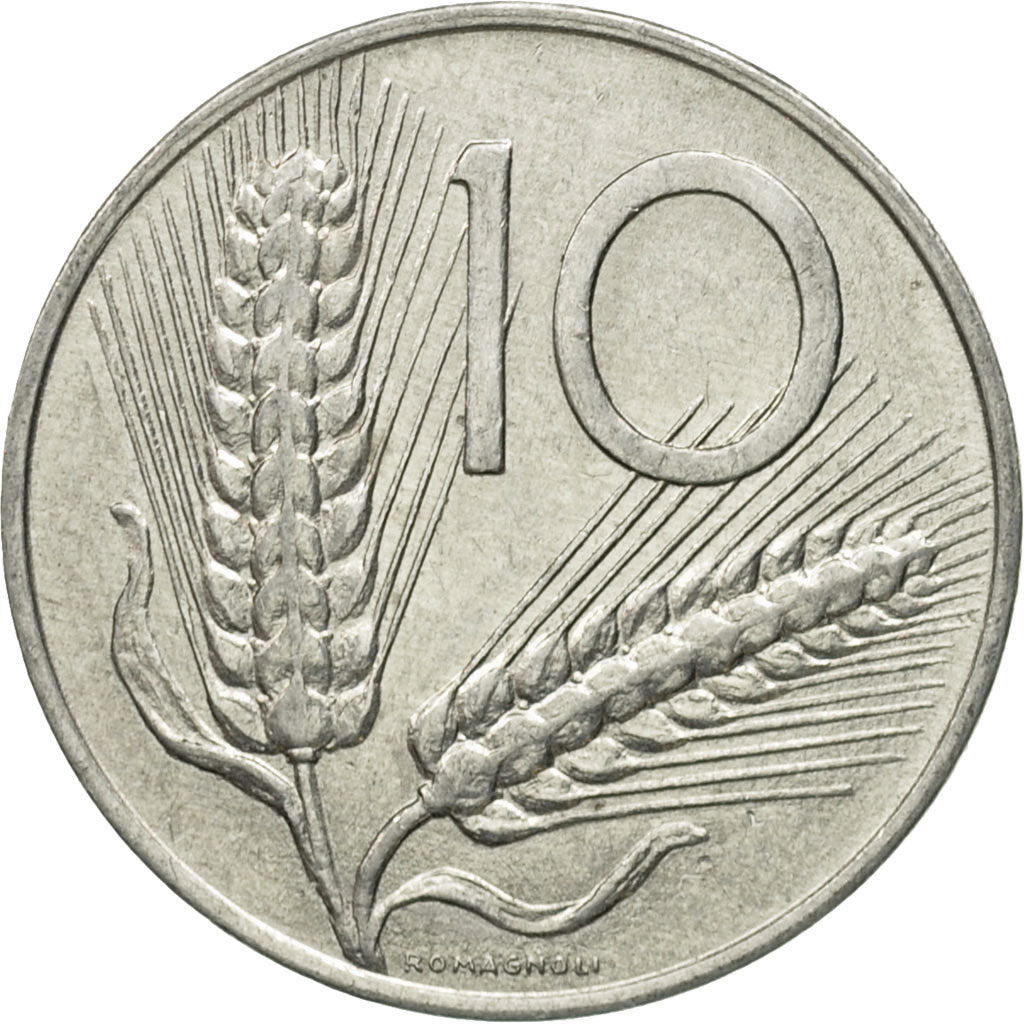Coin, Italy, 10 Lire, 1982, Rome, VF(20-25), Aluminum, KM:93
