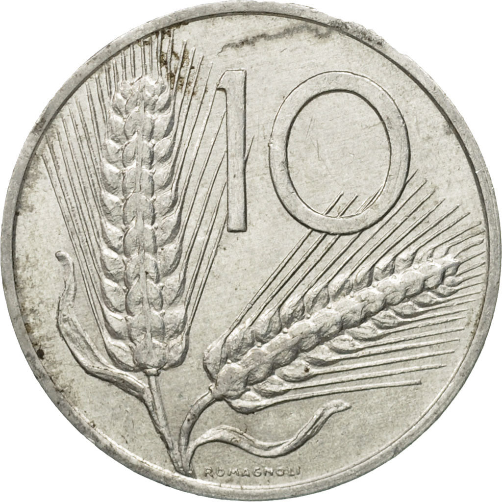 Coin, Italy, 10 Lire, 1986, Rome, VF(20-25), Aluminum, KM:93