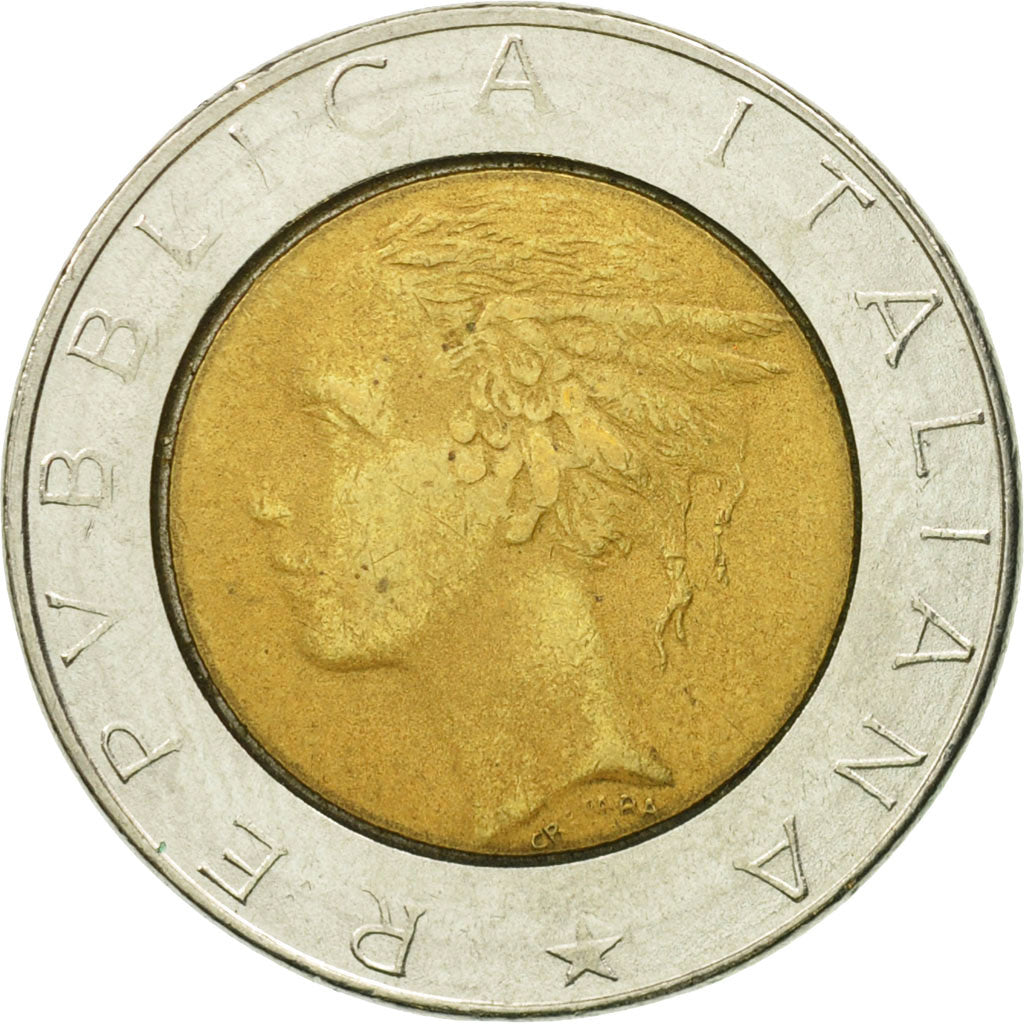 Coin, Italy, 500 Lire, 1987, Rome, VF(20-25), Bi-Metallic, KM:111