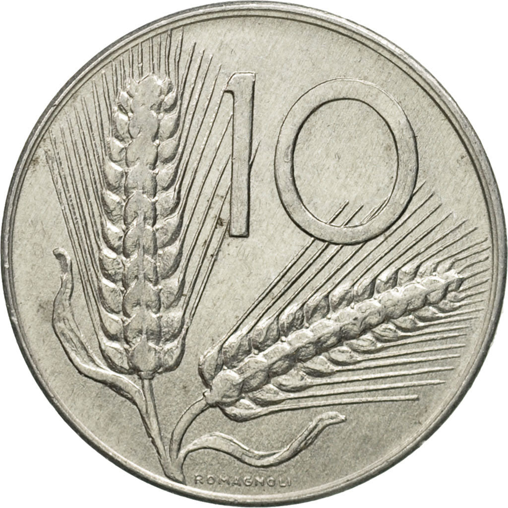 Coin, Italy, 10 Lire, 1983, Rome, VF(30-35), Aluminum, KM:93