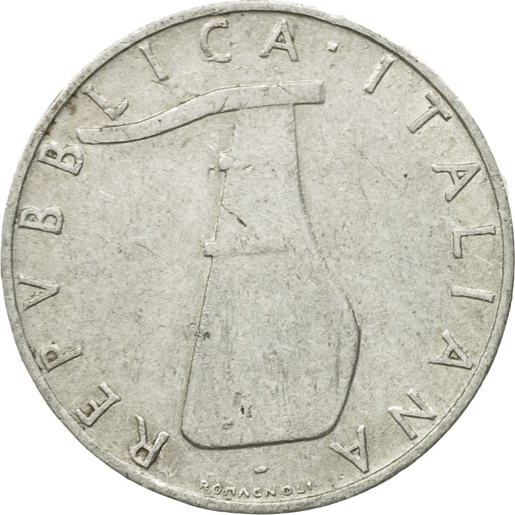 Moneda, Italia, 5 Lire, 1954, Rome, BC+, Aluminio, KM:92