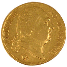 Louis XVIII, 20 Francs or buste nu