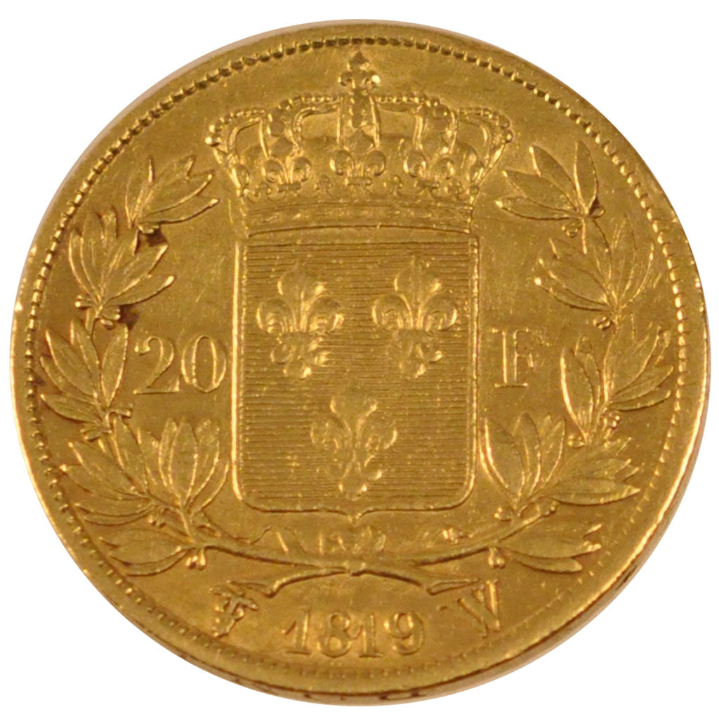 Louis XVIII, 20 Francs or buste nu