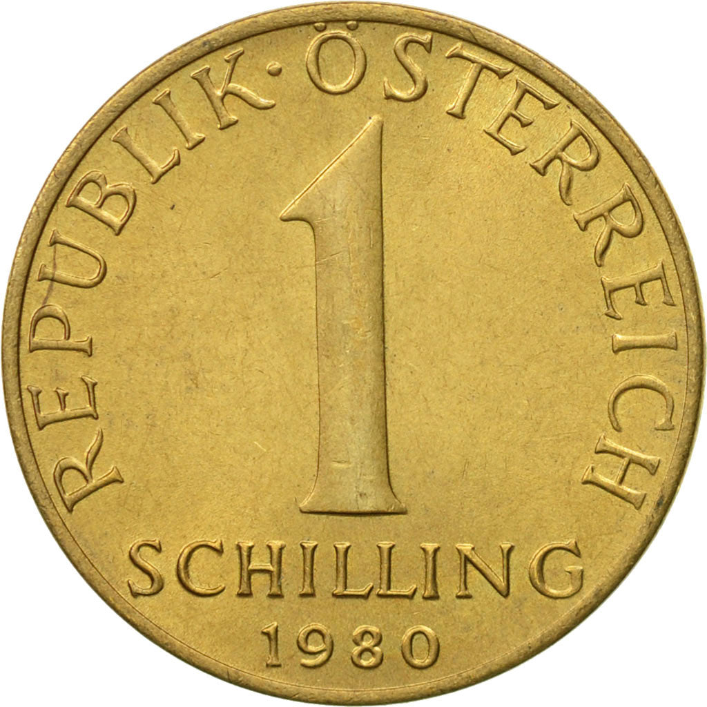 Coin, Austria, Schilling, 1980, AU(55-58), Aluminum-Bronze, KM:2886