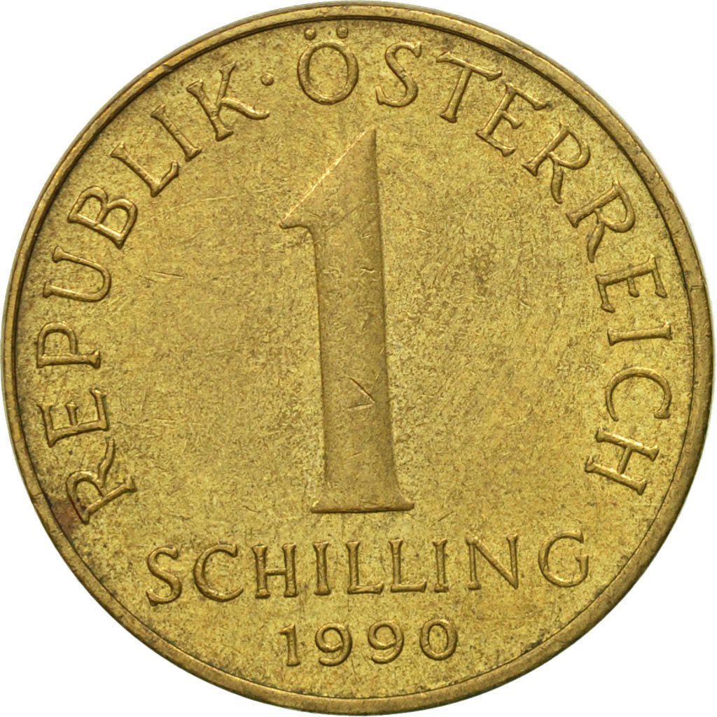 Coin, Austria, Schilling, 1990, VF(30-35), Aluminum-Bronze, KM:2886