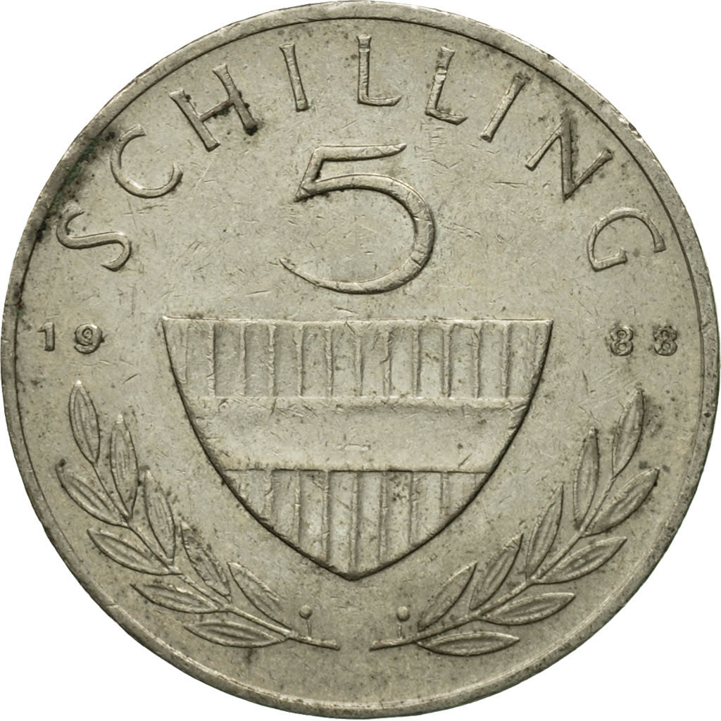 Coin, Austria, 5 Schilling, 1988, VF(20-25), Copper-nickel, KM:2889a