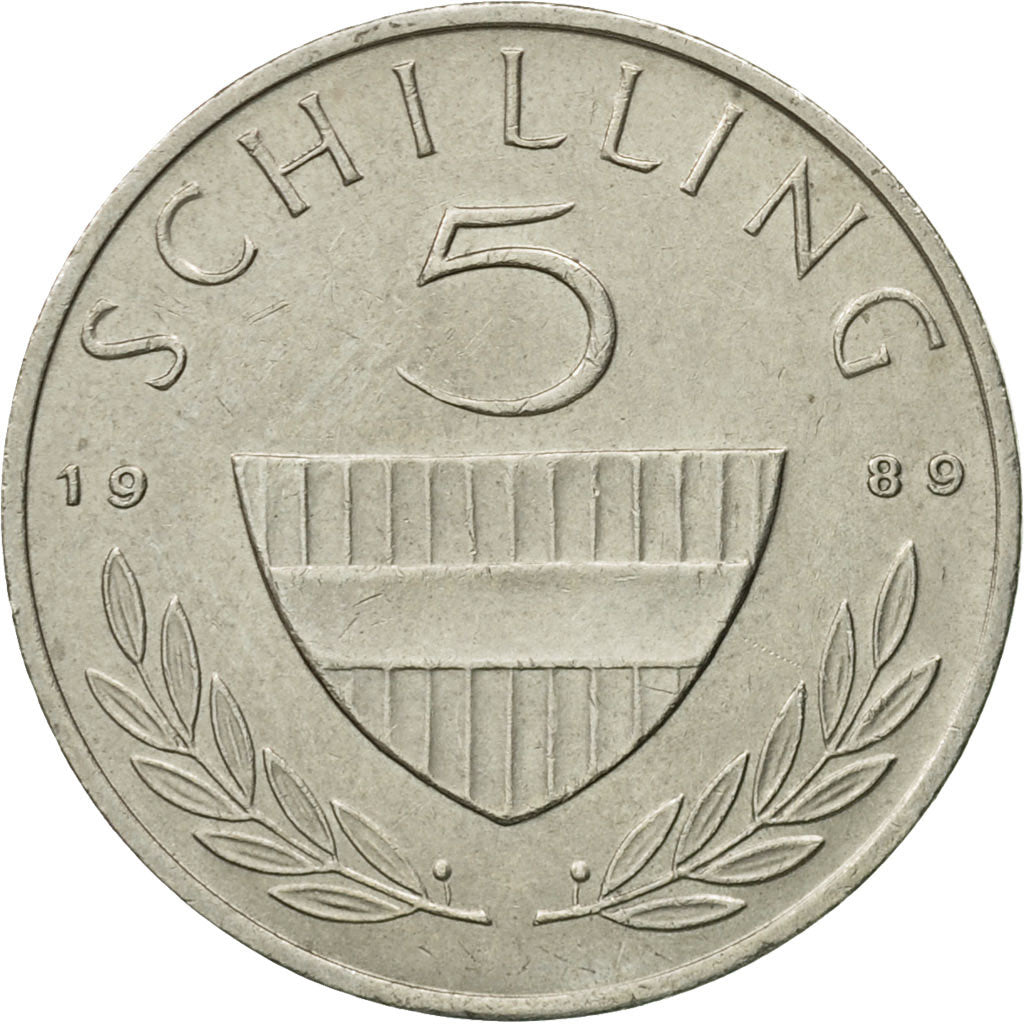 Coin, Austria, 5 Schilling, 1989, EF(40-45), Copper-nickel, KM:2889a