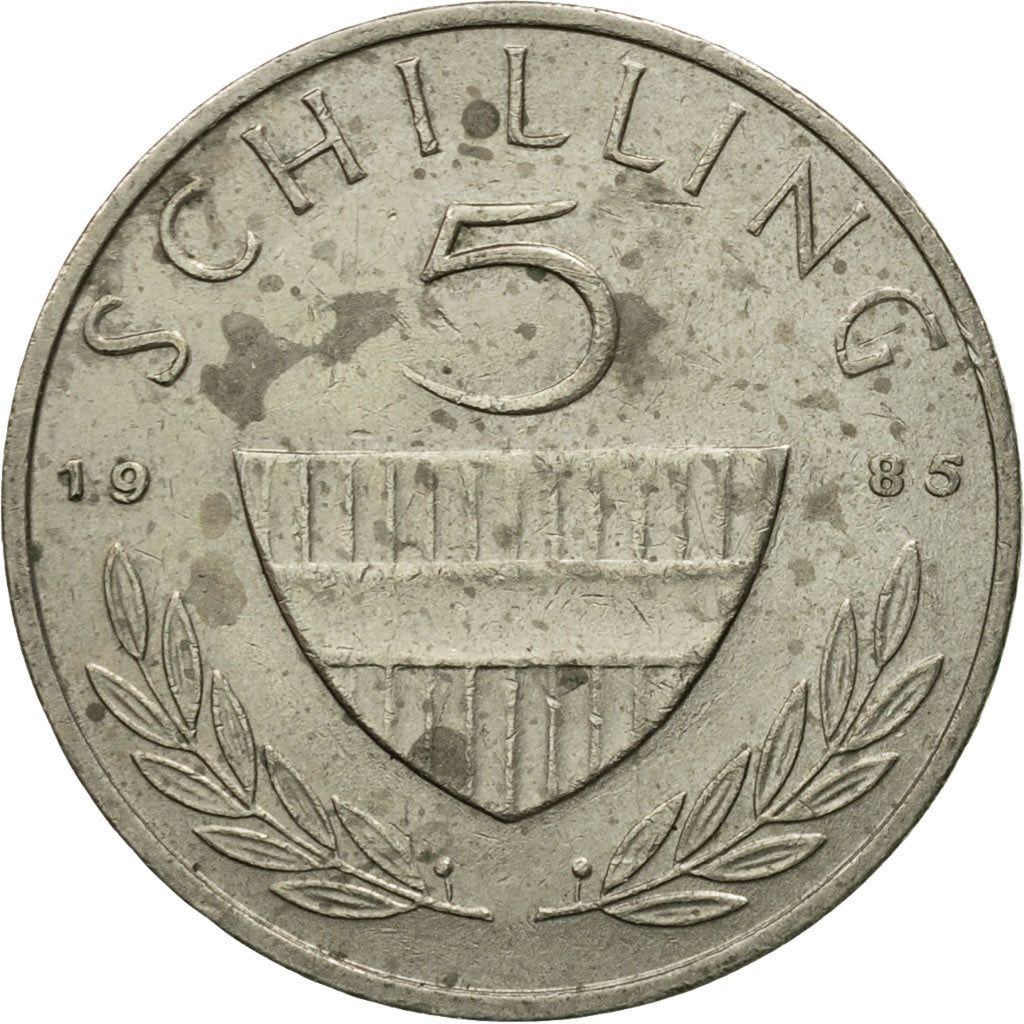 Moneta, Austria, 5 Schilling, 1985, VF(20-25), Miedź-Nikiel, KM:2889a