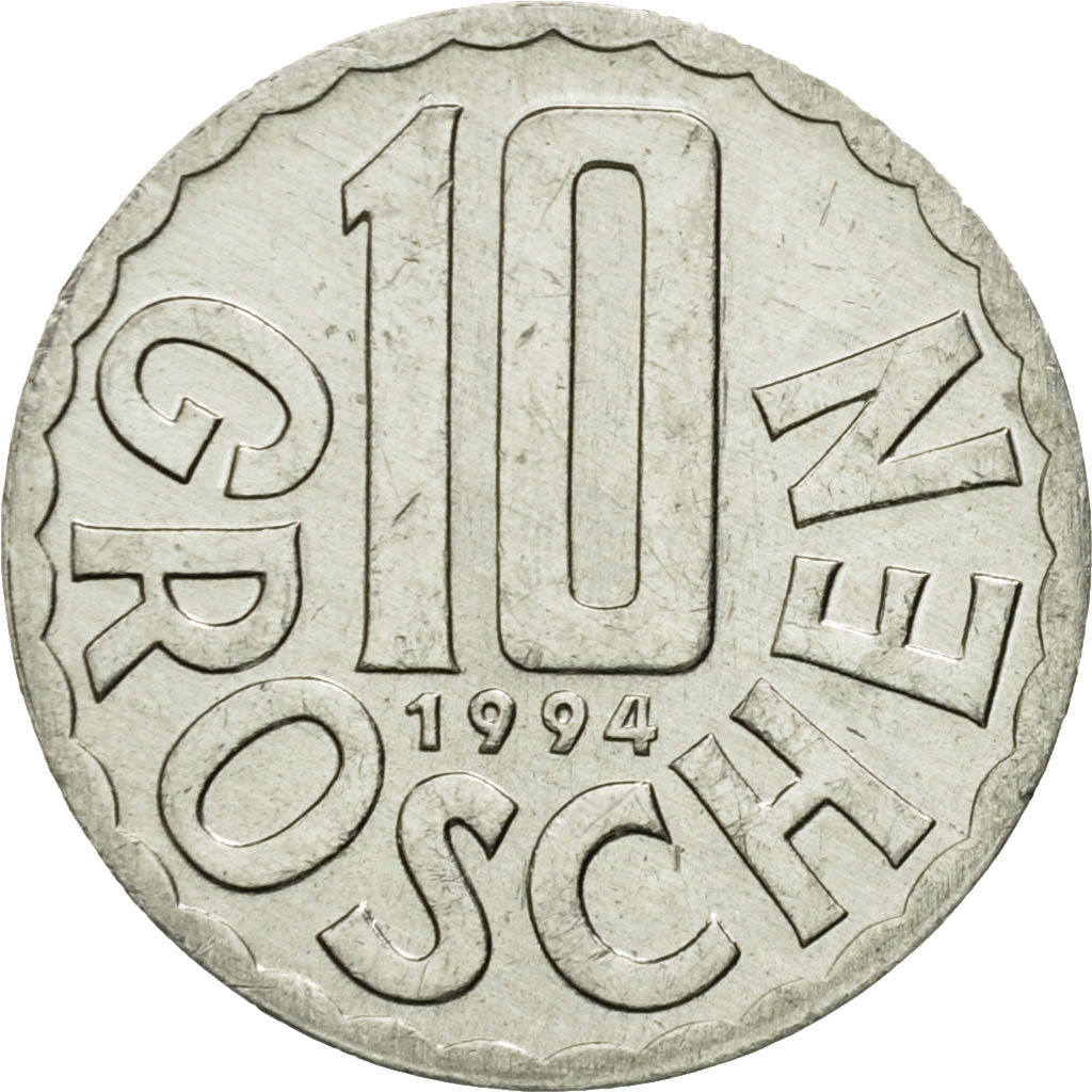 Coin, Austria, 10 Groschen, 1994, Vienna, EF(40-45), Aluminum, KM:2878