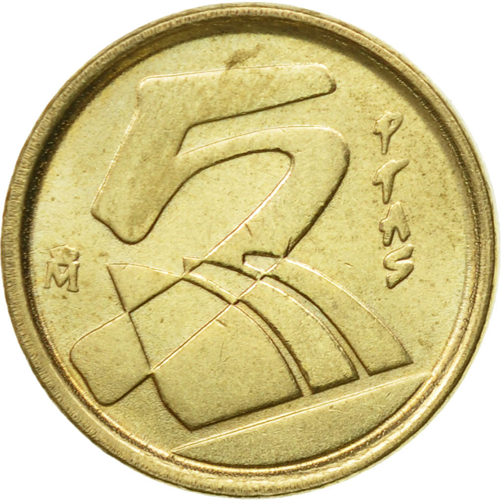 Coin, Spain, Juan Carlos I, 5 Pesetas, 1992, Madrid, AU(55-58), Aluminum-Bronze