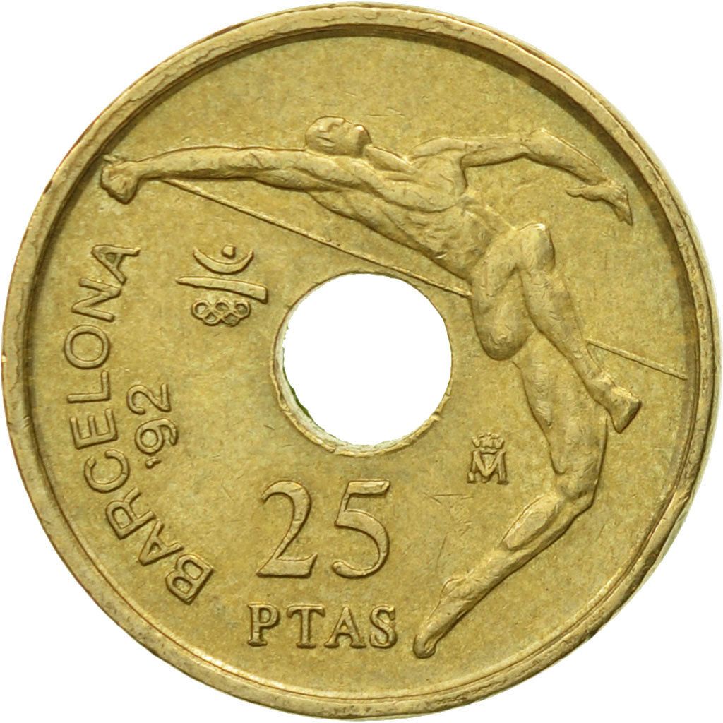 Coin, Spain, Juan Carlos I, 25 Pesetas, 1990, Madrid, VF(30-35)