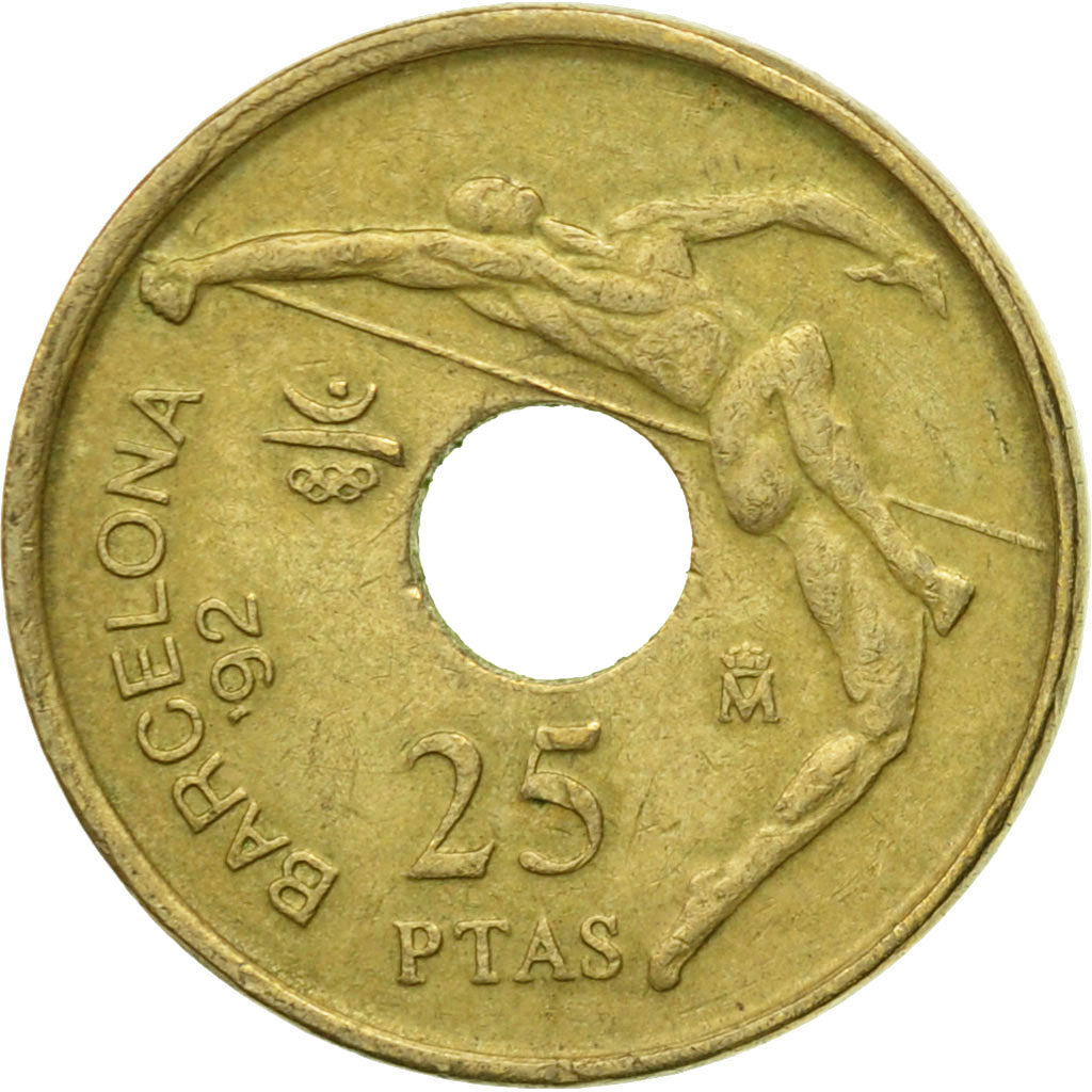Coin, Spain, Juan Carlos I, 25 Pesetas, 1991, Madrid, VF(20-25)