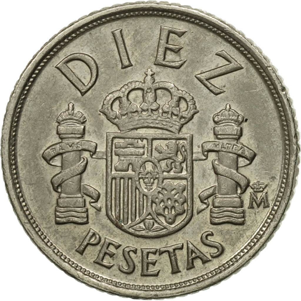 Moneta, Hiszpania, Juan Carlos I, 10 Pesetas, 1983, AU(50-53), Miedź-Nikiel