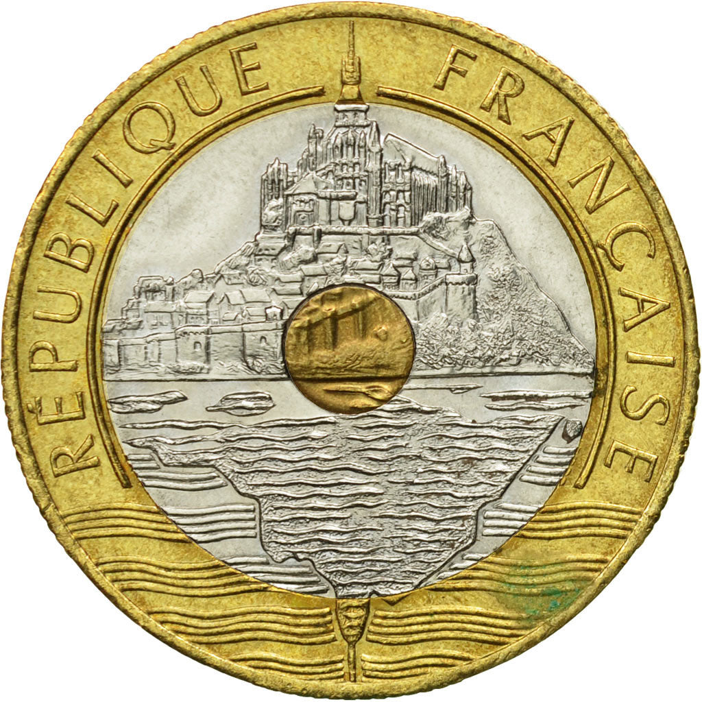 Monnaie, France, Mont Saint Michel, 20 Francs, 1992, Paris, SUP+, Tri-Metallic