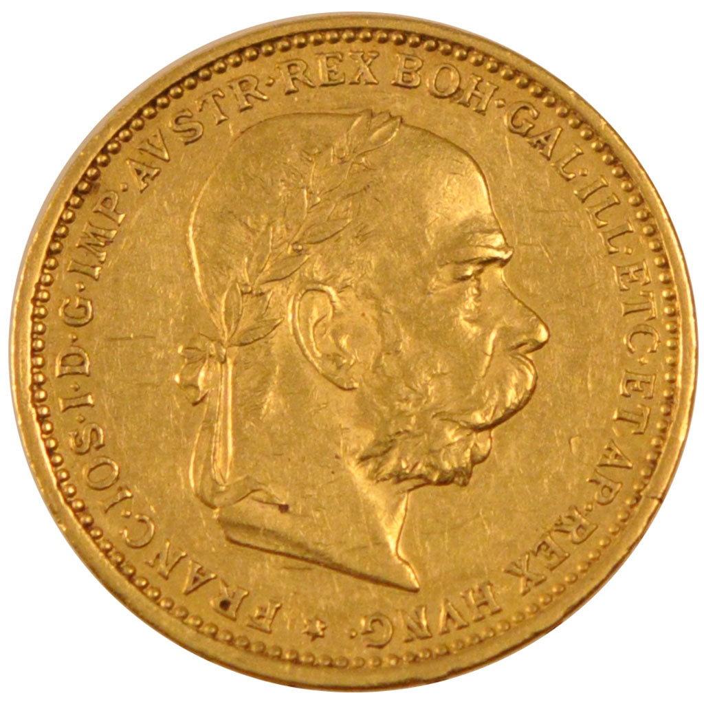 AUSTRIA, 20 Corona, 1893, KM #2806, AU(55-58), Gold, 21, 6.76