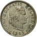 Moneda, Suiza, 20 Rappen, 1965, Bern, BC+, Cobre - níquel, KM:29a
