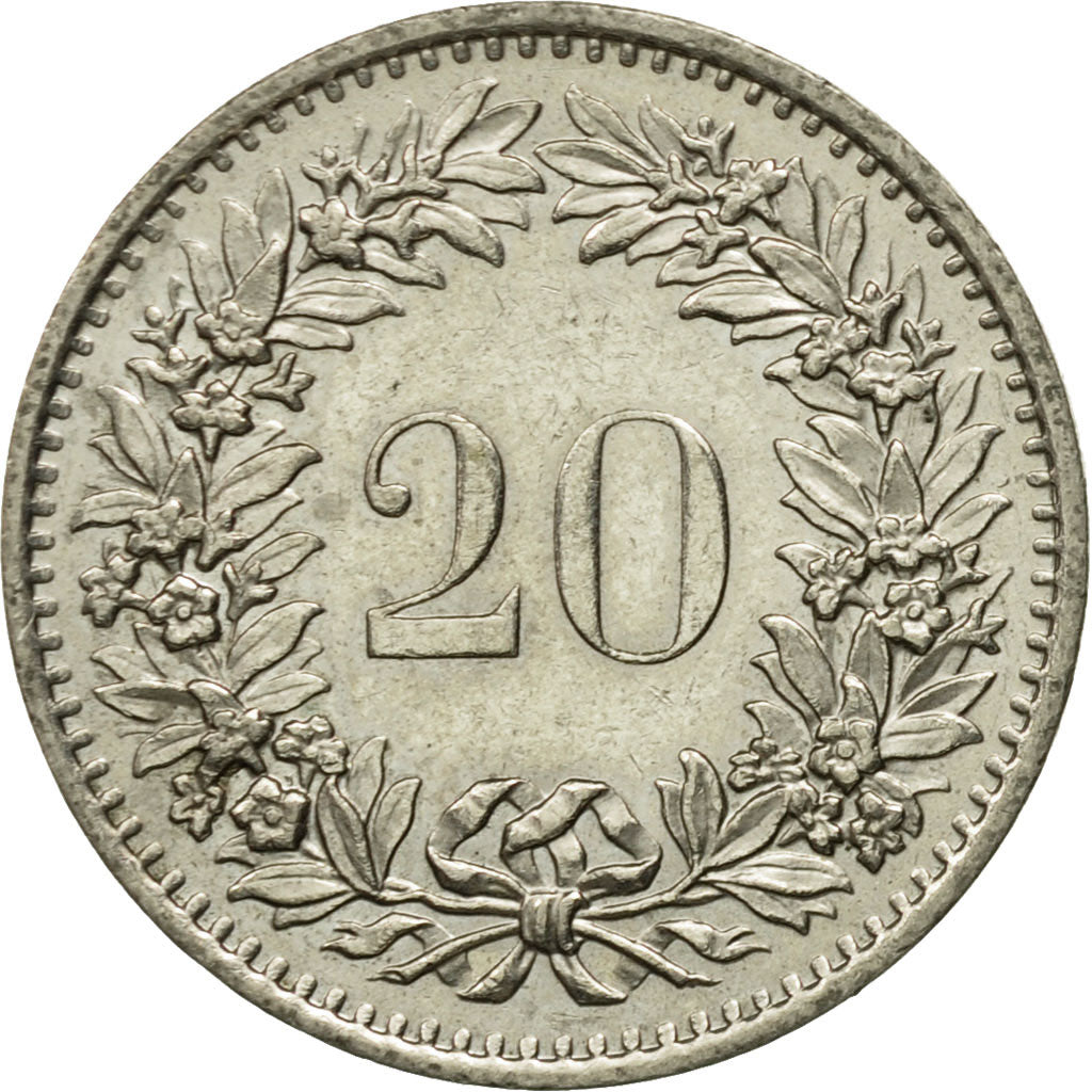 Monnaie, Suisse, 20 Rappen, 1977, Bern, TTB, Copper-nickel, KM:29a