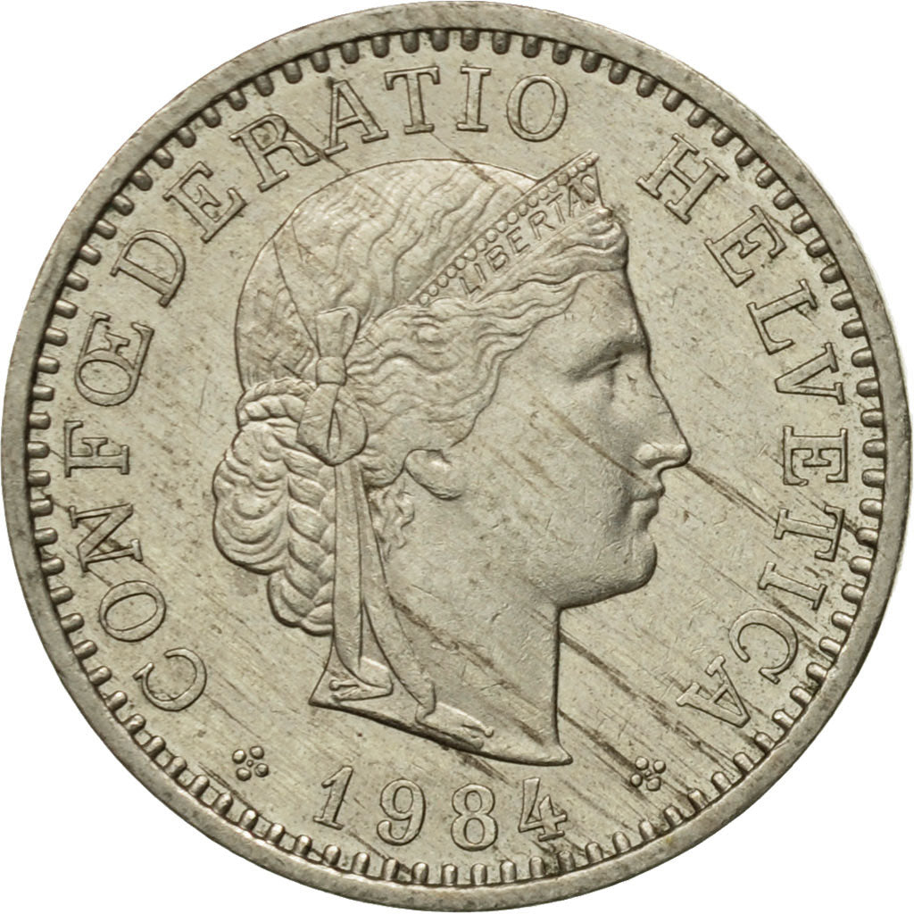 Monnaie, Suisse, 20 Rappen, 1984, Bern, TB+, Copper-nickel, KM:29a