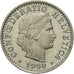 Coin, Switzerland, 20 Rappen, 1990, Bern, AU(50-53), Copper-nickel, KM:29a