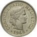 Coin, Switzerland, 10 Rappen, 1968, Bern, EF(40-45), Copper-nickel, KM:27