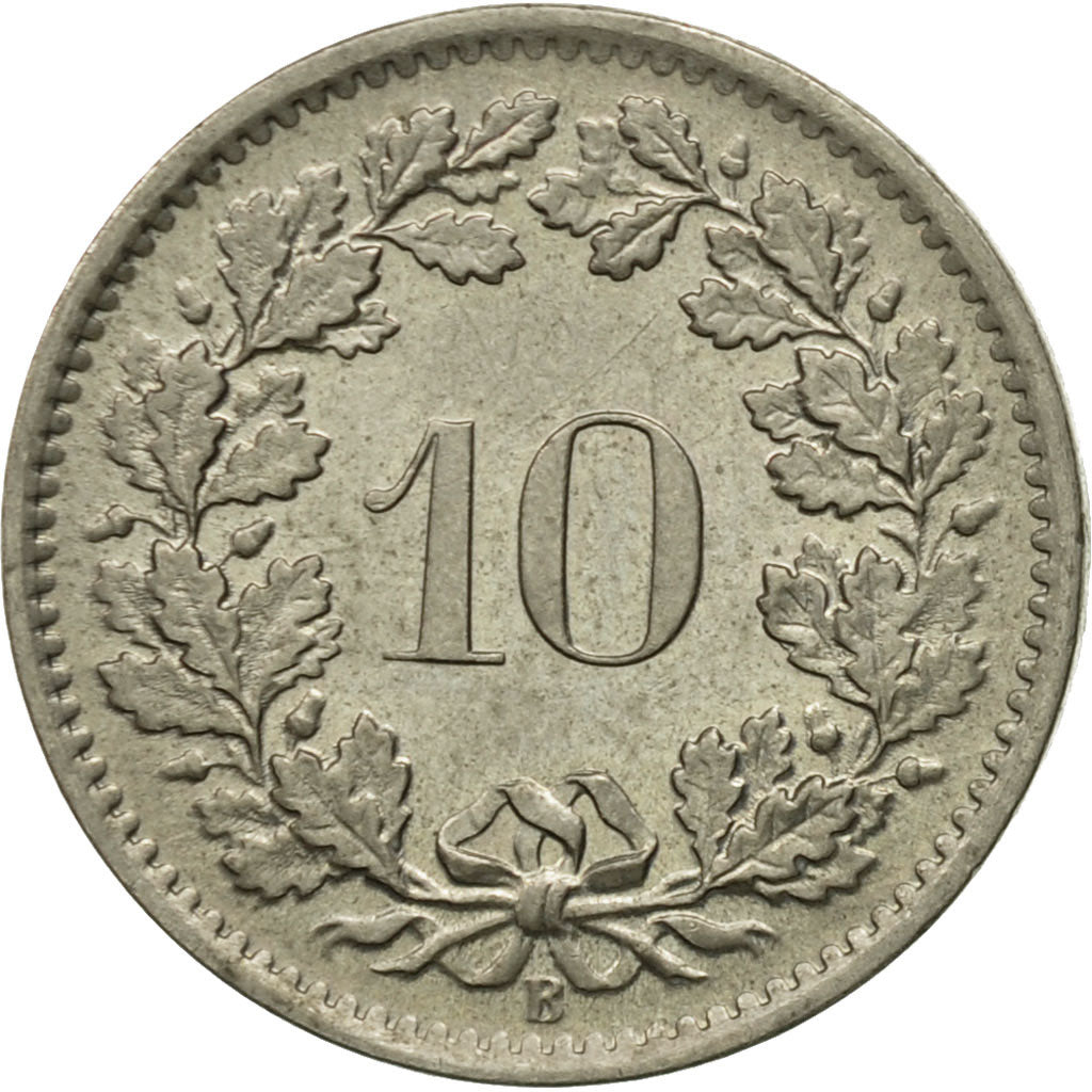 Coin, Switzerland, 10 Rappen, 1968, Bern, EF(40-45), Copper-nickel, KM:27