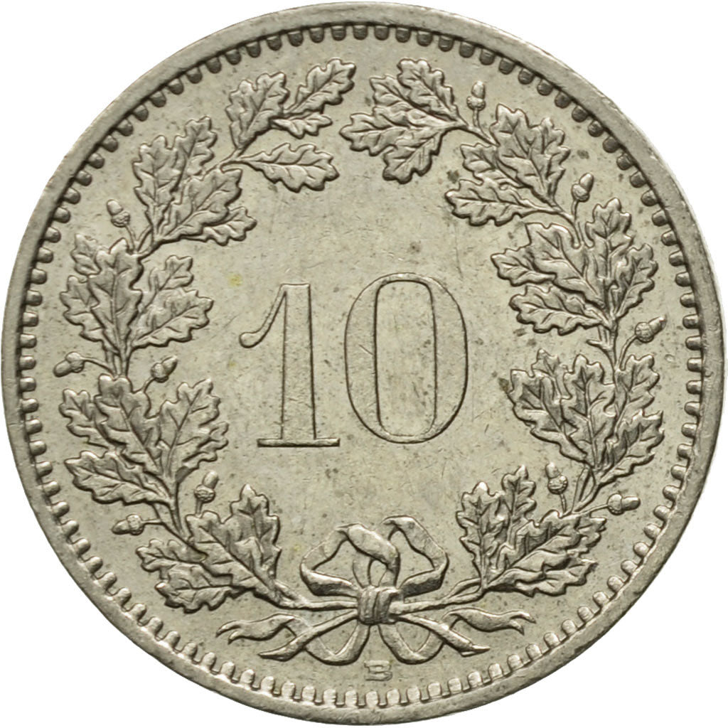 Coin, Switzerland, 10 Rappen, 1989, Bern, EF(40-45), Copper-nickel, KM:27