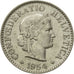 Moneta, Szwajcaria, 5 Rappen, 1954, Bern, VF(30-35), Miedź-Nikiel, KM:26
