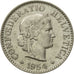 Moneta, Svizzera, 5 Rappen, 1954, Bern, MB+, Rame-nichel, KM:26