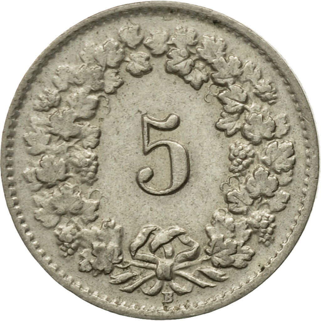 Moneta, Svizzera, 5 Rappen, 1954, Bern, MB+, Rame-nichel, KM:26