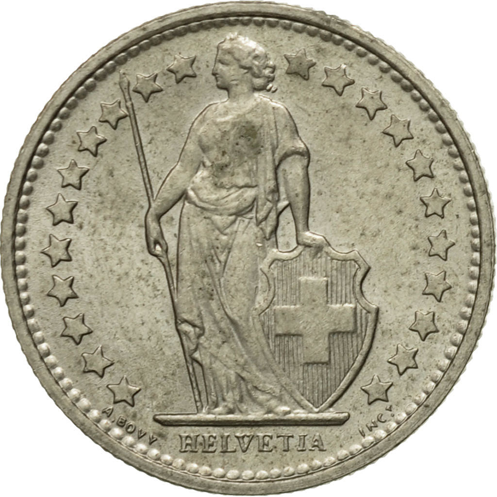 Münze, Schweiz, 1/2 Franc, 1971, Bern, S+, Copper-nickel, KM:23a.1