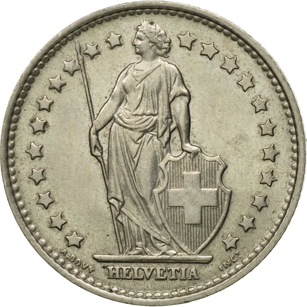 Coin, Switzerland, Franc, 1968, EF(40-45), Silver, KM:24