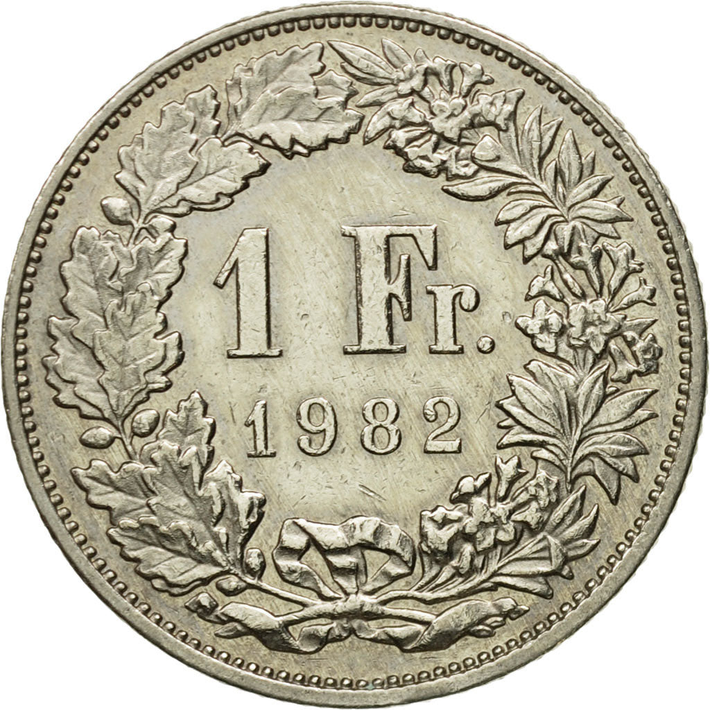 Coin, Switzerland, Franc, 1982, AU(55-58), Copper-nickel, KM:24a.2