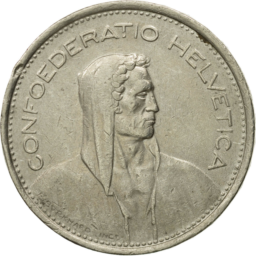 Coin, Switzerland, 5 Francs, 1970, Bern, VF(30-35), Copper-nickel, KM:40a.1