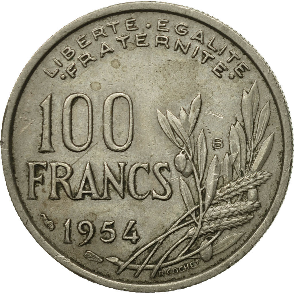 Monnaie, France, Cochet, 100 Francs, 1954, TB+, Copper-nickel, Gadoury:897